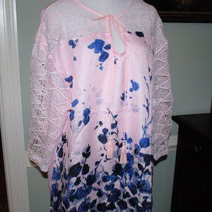 NWOT Silky Pink Print Tunic